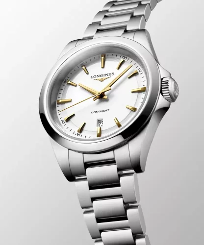 Longines Conquest női karóra fehér számlappal L3.350.4.12.6