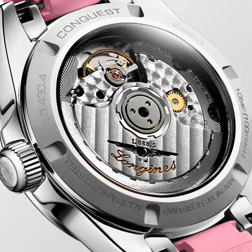 Longines Conquest automata 34mm női pink karóra - L3.430.4.99.9