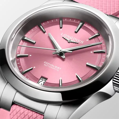 Longines Conquest automata 34mm női pink karóra - L3.430.4.99.9