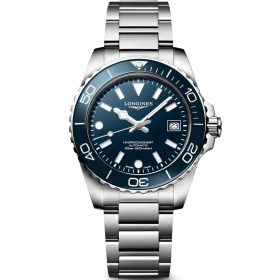 Longines HydroConquest férfi karóra kék számlappal acél szíjjal