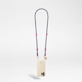   Telefon nyaklánc LA COQUE FRANCAISE LILA VIOLET PERLES EN BOIS LE313004