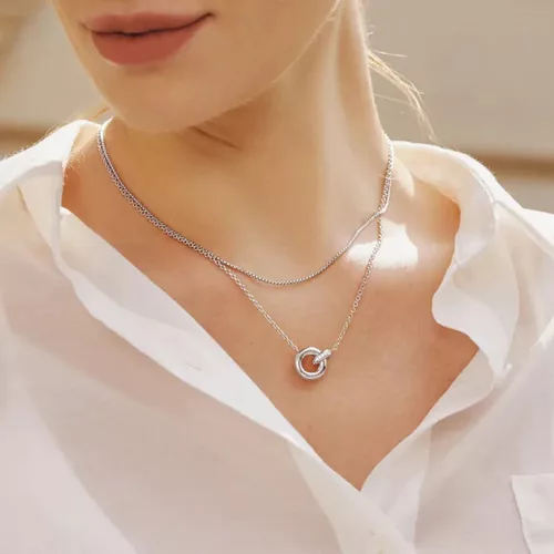 Ania Haie Silver Linked Necklace – dupla link 925 ezüsttel, stílusos design