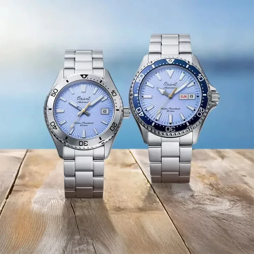 Orient Mako 75th Anniversary automata – égkék számlap, acél tok és szíj