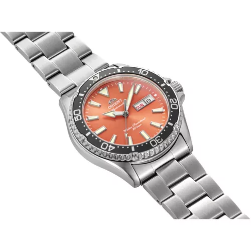 Orient Mako Kamasu narancssárga automata férfi karóra RA-AA0826Y39B számlap és szíj
