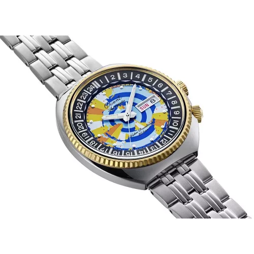 Orient World Map 75th Anniversary automata – világ térkép számlap, acél tok