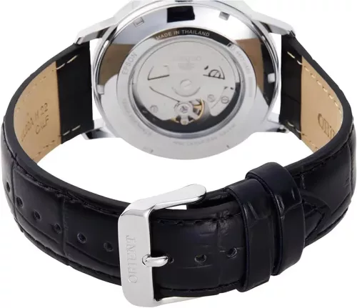 Orient RA-AC0F04S férfi automata karóra arany tok, barna bőrszíj