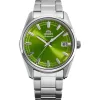 Orient ferfi karora 38.5 mm zold szamlap automata acel kivitel