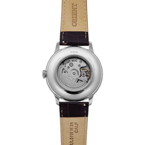 Orient Bambino Sun & Moon férfi karóra bordó számlappal 41,5mm - RA-AK0807R