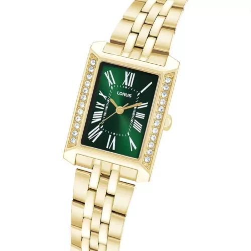 Lorus noi karora 22.5x32 mm arany kristaly tok acel szij elegans
