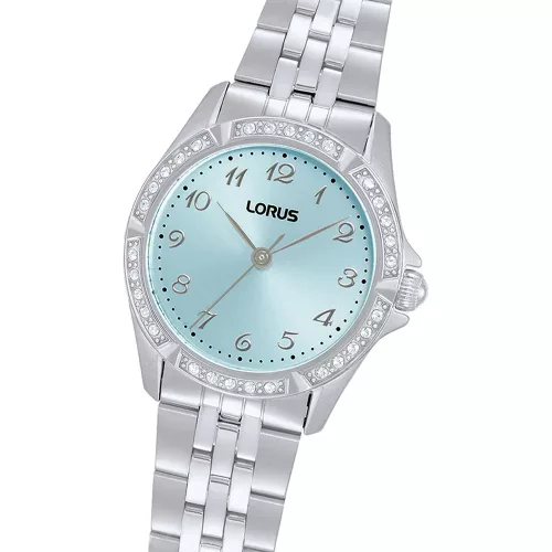 Lorus RG247YX-9 női karóra világoskék számlappal és köves rámával