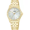 Lorus Women női aranyszínű karóra kristálydíszes lünettával RG250YX-9