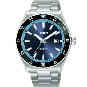Lorus ferfi karora kek szamlap ezust acel karkoto