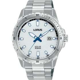 Lorus ferfi karora 42 mm feher szamlap napelemes acel szij