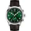 Tissot Chrono L férfi karóra zöld számlappal barna bőrszíjon 42 mm