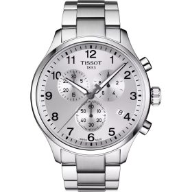 Tissot Chrono XL Classic férfi kronográf – ezüst számlap, acél tok és szíj
