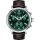 Tissot Chrono XL Classic 45 mm férfi kronográf – acél tok, zöld számlap, barna bőrszíj