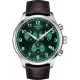 Tissot Chrono XL Classic 45 mm férfi kronográf – acél tok, zöld számlap, barna bőrszíj