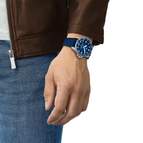 Tissot Seastar 2000 Powermatic 80 férfi búváróra kék számlappal