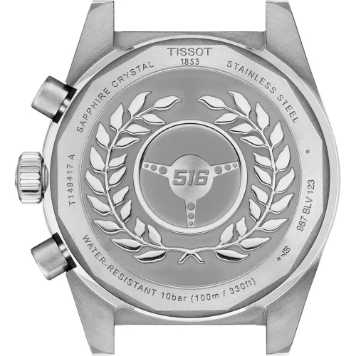 Tissot PR516 Chronograph kék férfi karóra T149.417.11.041.01 hátlapja