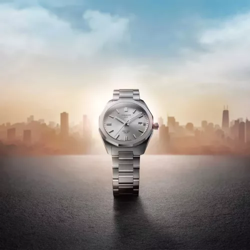 Tissot PRC 100 Solar Quartz férfi karóra acél szíjjal