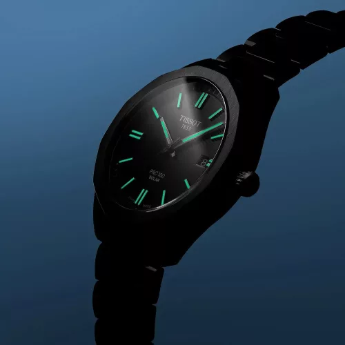 Tissot PRC 100 Solar Quartz férfi karóra acél szíjjal