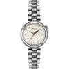 Tissot Desir 28 mm női karóra – ezüst tok, gyöngyház számlap, gyémánt indexek