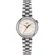 Tissot Desir 28 mm női karóra – ezüst tok, gyöngyház számlap, gyémánt indexek