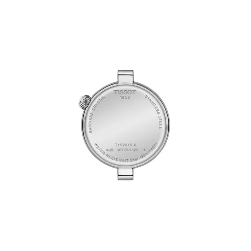 Tissot Desir 28 mm női karóra – ezüst tok, gyöngyház számlap, gyémánt indexek
