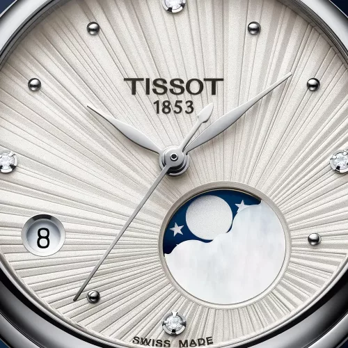Tissot Desir Moonphase gyémánt női karóra T152.223.11.036.00 számalp holdfázis