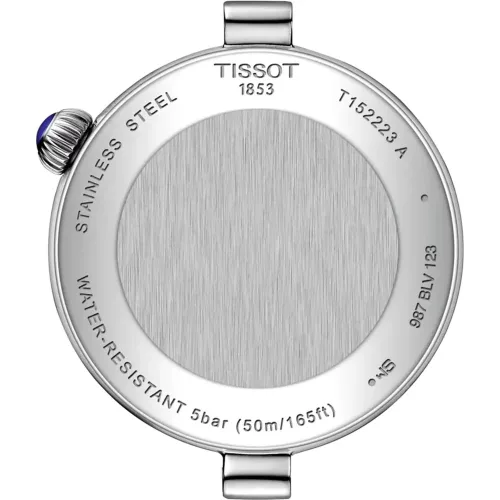 Tissot Desir Moonphase kék női karóra T152.223.11.496.00 hátlap