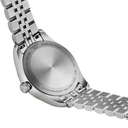 Tissot Ballade női karóra arany-ezüst színben guilloché számlappal