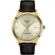 Tissot férfi karóra arany tok barna bőr szíj elegáns számlap
