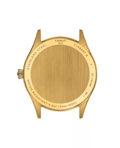 Tissot férfi karóra arany tok barna bőr szíj elegáns számlap