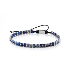 Zeades ZMB02918 Nadur Lapis Lazuli férfi karkötő állítható kötéses