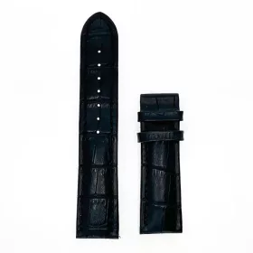 Doxa fekete aligátor mintás bőr óraszíj 22 mm elegáns
