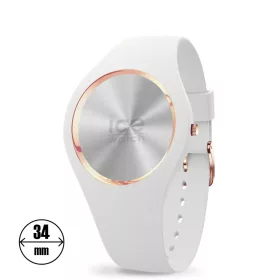 ICE-Watch fehér szilikon szíj + tok vörös-arany belső kerettel 34mm