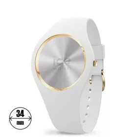 ICE-Watch fehér szilikon szíj + tok sárga belső kerettel 34mm