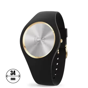 ICE-Watch fekete szilikon szíj + tok sárga belső kerettel 34mm