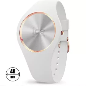 ICE-Watch fehér szilikon szíj + tok vörös-arany belső kerettel 40mm