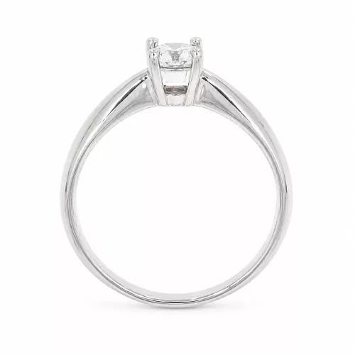 Fehér arany eljegyzési gyűrű 0,51 ct labor gyémánttal