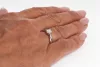 Fehér arany eljegyzési gyűrű 0,51 ct labor gyémánttal
