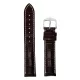 Longines barna aligátor mintás bőr óraszíj 19 mm acél csat