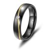 Marrya karikagyűrű – matt fekete titán, klasszikus férfias forma