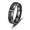 Marrya karikagyűrű – matt fekete Black Titán 8 mm, belső domború forma