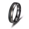 Marrya karikagyűrű – matt fekete Black Titán 8 mm, belső domború forma