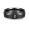 Marrya karikagyűrű – matt fekete Black Titán 8 mm, belső domború forma