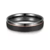 Marrya karikagyűrű – matt fekete Black Titán 8 mm, belső domború forma
