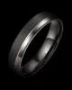 Marrya karikagyűrű – matt fekete Black Titán 8 mm, belső domború forma