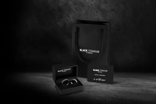 Marrya karikagyűrű – matt fekete Black Titán 8 mm, belső domború forma