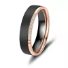 Marrya karikagyűrűpár – matt fekete Black Titán 5 mm, belső domború komfor